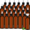 24 Pcs Hair Oil Applicator Bottles, 250 ml Hair Color Squeeze Bottle Bulk with 4 Funnels, Refillable Empty Plastic Bottle with Twist Cap for Travel DIY Salon Hair Care Paint Art Glue, Amber, 8 oz