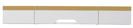Warmiehomy Floating TV Stand Wall Mounted TV Stand Cabinet with 3 Doors Wall Shelves with Large Storage Space Console Table TV Units for Living Room Bedroom Studyroom 120x26x17cm(White)