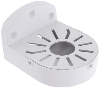 Dome Kamera Wandhalterung ABS Weiß für CCTV Ip Kameras | Innen und Außenbereich, Kompakte Bauform mit Kabelmanagement, Einfache Montage und 360°-sicht