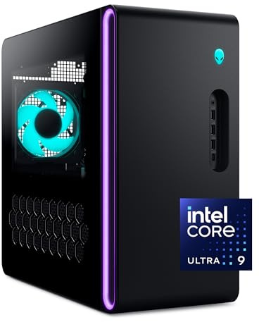 Alienware Aurora Gaming Desktop ACT1250 Processore Intel Core Ultra 9 285, raffreddato a liquido, NVIDIA GeForce RTX 5080, 32 GB DDR5 RAM, 1 TB SSD, 1000 W Platinum Rated PSU, Win 11 Home - Pannello