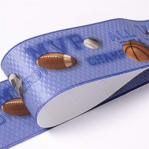 TGDGFKIAS Wallpaper Border Stickers, Wallpaper Border Peel and Stick Multicolor 10.6cmx500cm(Dark Blue Ball)