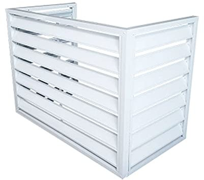 Mini Aire Acondicionado Split de Aluminio y Cubierta de Bomba de Calor, Valla para Unidad Exterior para Ocultar el Aire Acondicionado, Color Blanco, Adecuada para Uso en Interiores y exterio
