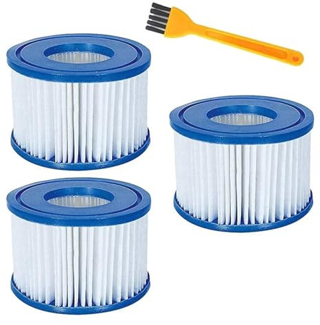 Filtro de repuesto for piscina, compatible con Bestway y Flowclear, cartucho de filtro tamaño VI.(3PCS)