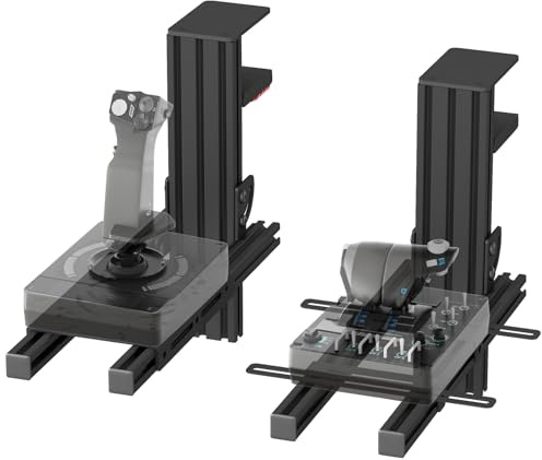 VELPAX 2 Pack Metal Desk Mount for Flight Sim Hotas,Compatible with X56/X52,and Other Hotas Controllers,Heavy Duty with All Installation Bolts & Manual