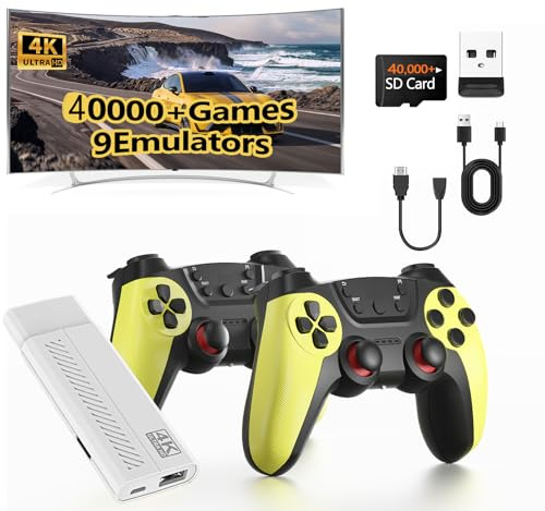 Calico Critters Retro Games Console, 40000+ wireless retro gaming console stick,HD HDMI TV Revisit Classic retro play Plug and Play game stick,Premium Competitive Dual Controllers