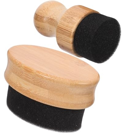 VERDANVERSE 2 Stück Ölwachs applikator mit Ergonomischem Griff Schwammkopf für Schnelles Gleichmäßiges Auftragen von Öl und Wachs Holzschneidebretter Bambusflächen und Möbelpflege