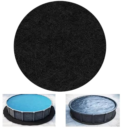 LYPPUL Pool Unterlage Outdoor, 305cm Pool Bodenplane Runden, Poolunterlage Rund, Bodenplane Für Pools, Bodenschutzmatte Pools, poolunterlage rutschfeste unterlage Rund für Hinterhof Garten Rasen
