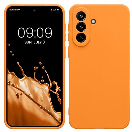 kwmobile Handyhülle für Samsung Galaxy A37 5G Hülle - weiches Handy Silikon Case - Schutzhülle Cover - Fruity Orange