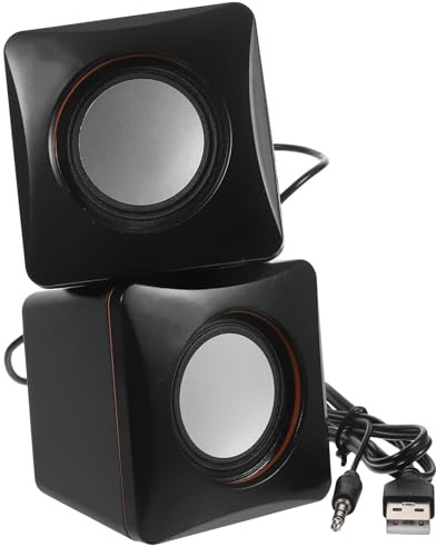 SWOOMEY Mini Altoparlanti da Tavolo per PC Connettività USB, Subwoofer Portatile Compatto e Leggero, Altoparlanti Audio per Computer Desktop e Laptop per Riproduzione Musicale Ovunque
