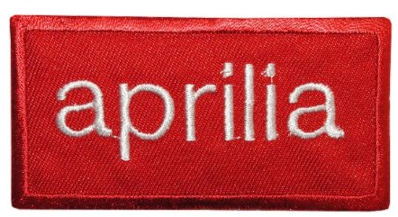 alles-meine.de GmbH Aprilia 8,3 cm * 4,4 cm Bügelbild Aufnäher Applikation Motorrad Fahrzeug Motorräder Motorrolller