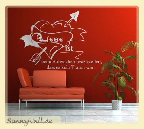 Wandtattoo Spruch Liebe Aufwachen Festzustellen DASS Wanddeko Wandzitat