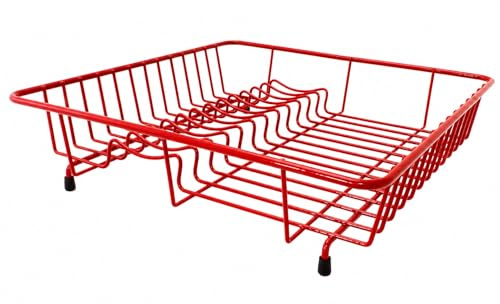 Delfinware Dish Drainer, Red