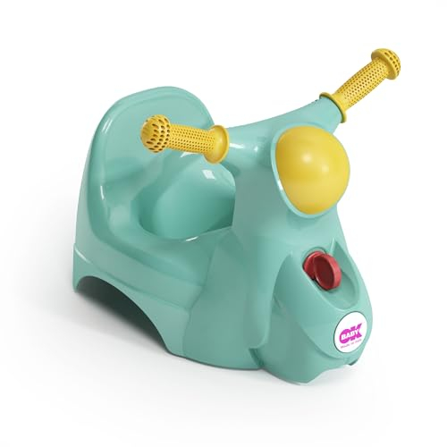 OKBABY Scooter-Töpfchen mit Lenker - Interaktive Geräusche - Weich und komfortabel - Tragbares und wiederverwendbares Töpfchen - Toilettentrainingssitz für Kleinkinder und Kinder - Hellblau