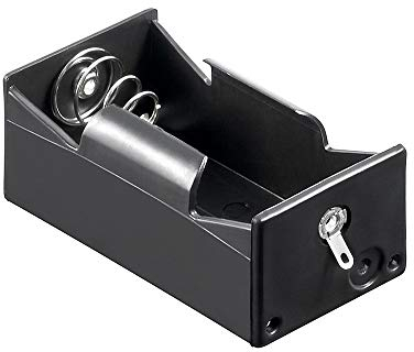 GOOBAY Support Pile 1x D (Mono) avec Connecteur U Noir