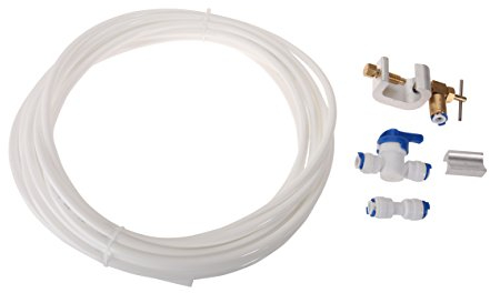 First4Spares Schlauch zur Wasserzufuhr + Kühlschrank-Anschluss-Kit für Samsung Kühl- / Gefrierschrankkombination (0,63 cm Schlauch), inklusive Schlauchklemme mit Hahn