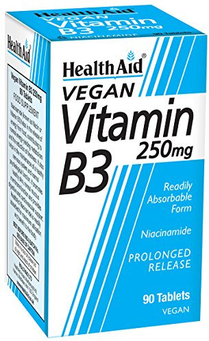 HealthAid Vitamin B3 (Niacinamide) 250mg - Prolong Release - 90 Tablets