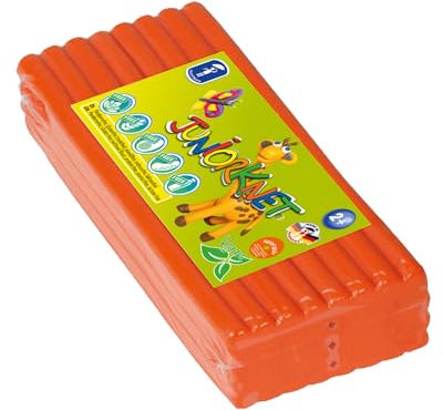 Feuchtmann JUNiORKNET Jumbo-Pack in Orange | 500g weiche Kinderknete im Vorteilspack | vegane glutenfreie Spielknete | Nicht trocknende Knete | ungiftige Modelliermasse | ab 2 Jahren