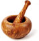 das Olivenholzbrett® Mörser und Stößel aus Olivenholz, Holzmörser rund ca.16cm