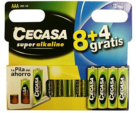 CEGASA pila alcalina AAA LR3 blíster 12 uds