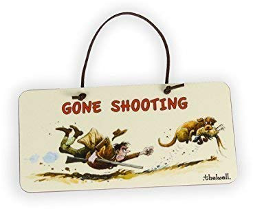 Türschild Gone Shooting von Thelwell Geschenke für jagen und schießen