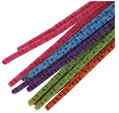 Rayher 5211300 Chenilledraht Candy, 30 cm, SB-Btl. 25 Stück, Stärke 9 mm, Fb. sort.