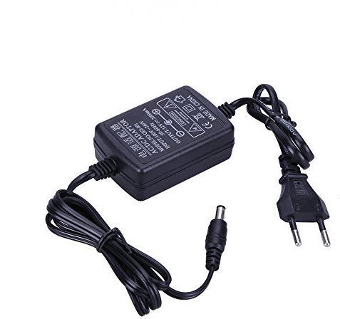 DOMYBEST 12V 2A AC à DC Adaptateur Secteur Double Câble Convertisseur Universal 5.5x2.1-2.5MM