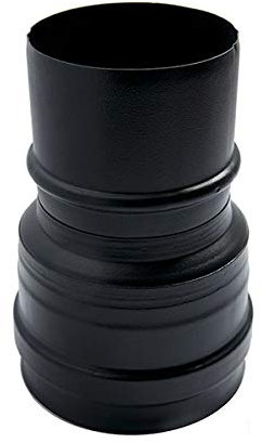 Reducción D. 100 hembra - 80 macho, esmalte pintado esmaltado 600 grados a 600 grados tubo negro madera estufa de pellets CE fabricado en Italia