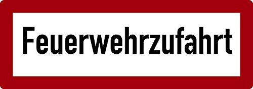 Schild Feuerwehrzufahrt - 594x210x2 mm Aluminium 2 mm
