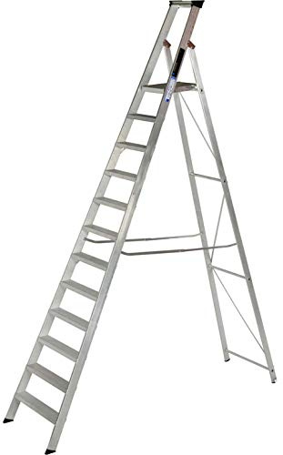 Aluminium Step ladders Industrial Platform Steps BS2037 Class 1 Youngman Ladder (12 Tread)