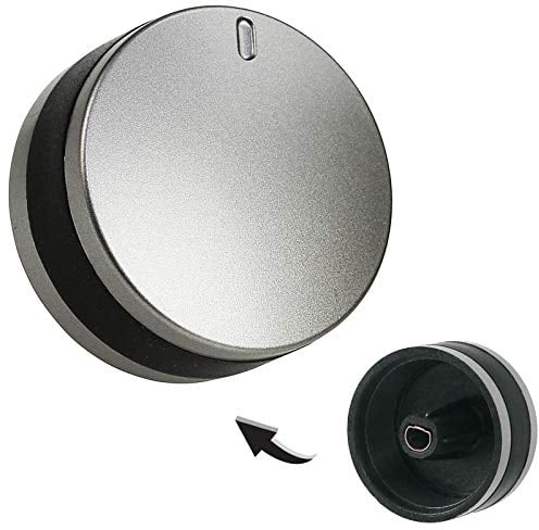 Spares2go Control Dial Switch Knob for Lamona 450002486 LAM3200 LAM3204 LAM3401 Oven Cooker 40 mm Plastic (Silver/Black)