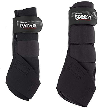 Eskadron Pro Active II Gamaschen schwarz 4er Set Fesselkopfgamaschen Warmblut Extra (Größe III)