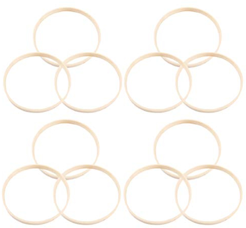 Healifty 12 stücke Holz Dreamcatcher Ringe bänder runde metallreifen makramee Ringe für traumfänger DIY Handwerk 10 cm