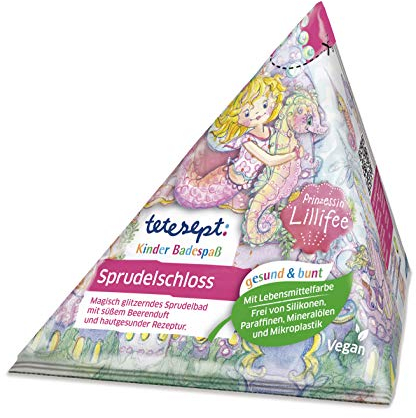 tetesept Kinder Badespaß Sprudelschloss Prinzessin Lillifee – Pflegender Badezusatz für Kinder ab 3 Jahren – 1 x 80 g