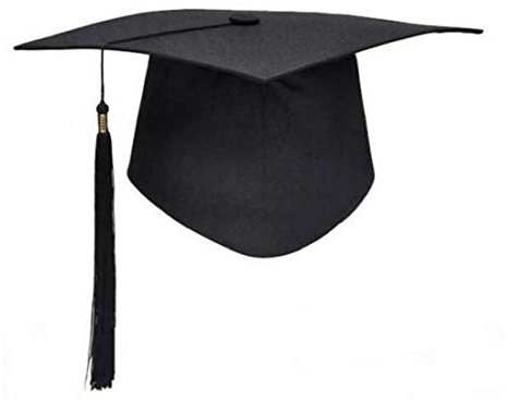 Angoter Adjustable Adults Student Mortar Board Graduation Hat Cap Fancy Dress Accessory Student Graduate Party Supplies