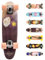 Meteor Holz Skateboard Kinder - Mini Cruiser Kickboard - Skateboard mädchen Rollen Board - hohe Qualität Old School Skateboards Holz Deck - Retro Skateboard Jungen (Smile), 1, Einheitsgröße