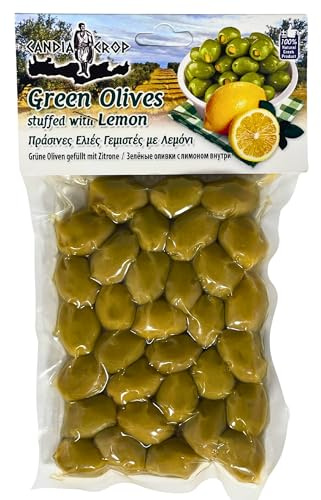 Candia Crop Olive Verdi Greche Ripiene di Limone, 5 x 200g