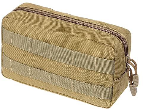 TRIWONDER Taktische Hüfttaschen, Molle Klein Tasche, Wasserdicht Gürteltasche Beutel für Camping Wandern Jagd (Khaki)