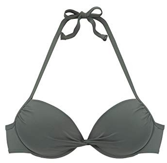 Lascana Damen Push-Up-Bikini-Top | wattierte Cups, Mix-Kini, zum Binden, verführerisches Dekolleté am Strand