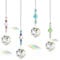 4 Piezas Cristal Arcoíris Colgante de Ventana Cristal Prisma Colgante Cristal Colgante para Ventana Prisma Cristal Colgante(4 Tipos)