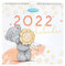 Me to You 2022 Classic Tatty Teddy Bear Quadratischer Flip-Wandkalender, Weiß, XCC01008