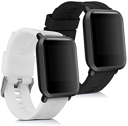 kwmobile 2X Sportarmband kompatibel mit Huami Amazfit Bip/Bip Lite Armband - Fitnesstracker Band Set aus TPU Silikon