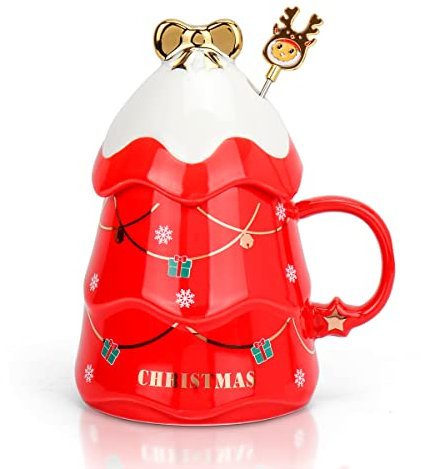 UYOTBKEUB Kaffeebecher Set Keramik Kaffeetassen, Süße Tassen, Kaffee Becher, Teetassen, bestes geschenk für Eltern,Freunde,und Weihnachten
