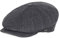 HAT YOU Herren Schiebermütze, Flatcap, Schirmmütze, Barrett, Sommer Leinencap, Farbe:Dark Grey, Hut Size:59-60 cm