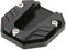 Motorcycle Side Bracket Pad, General Aluminium Alloy Anodic Oxidation Paint Motorcycle Side Stand Plate Pad, 5.4x5.7cm Motorcycle Kickstand Extender with Hexagon Wrench(Black)