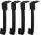 Guojanfon 4 Stück Weihnachtsstrümpfe-Halter, Metallhaken zum Aufhängen von Weihnachtsstrümpfen, Strumpfhalter für Kaminsims für Weihnachtsdekoration (J Black Style, 4)