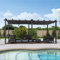 PURPLE LEAF 3 X 5.48M Metal Pergola with Retractable Roof, Large Garden Pergola for BBQ, Outdoor and Patio, Grey