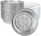 LOLYSIC 50 Pack 7 Inch Round Foil Trays with Lids, 720ml Disposable Aluminum Foil Tray Containers, Foil Tin Trays for Air Fryer Baking Roasting Party Food BBQ Food Storage, Oven Freezer Safe