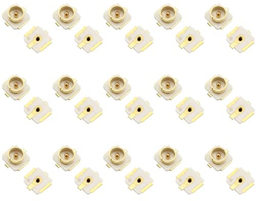 SJZBIN IPEX U.FL SMD SMT Lötmittel für PCB-Buchse, Buchse, RF-Koaxialstecker, goldfarben, 30 Stück