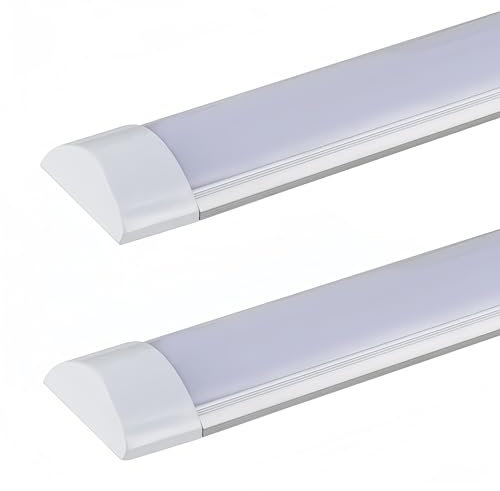 Pantalla Luminaria LED integrado, 120cm 40W Alta Luminosidad 3000 lumenes Ideal para Zonas de Trabajo, Industria, Hogar, Garaje, Supermercado, Taller, Hospital (5 Unidad, 6000K Luz Fria)