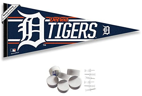 Detroit Tigers Wimpelbanner und Wandzapfenpads